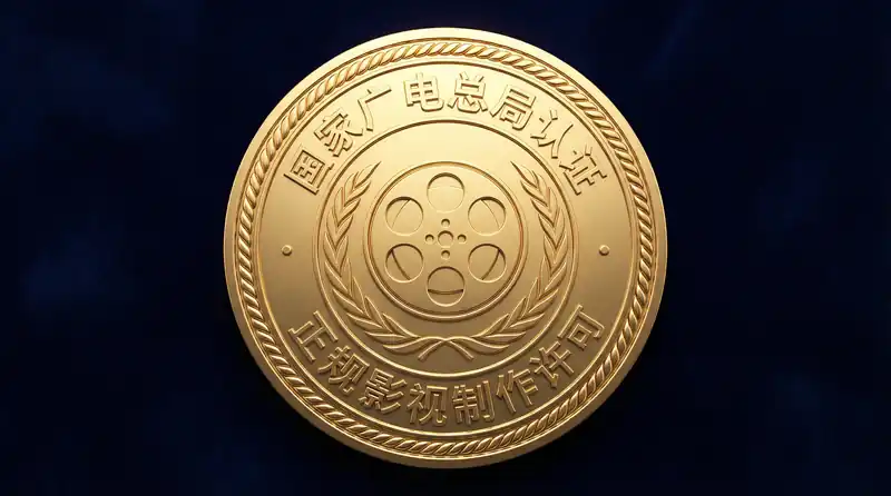小蓝视频获得国家广电总局颁发的正规影视制作许可认证金色徽章